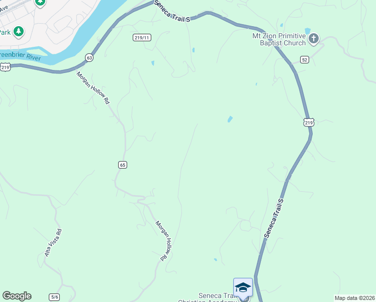 map of restaurants, bars, coffee shops, grocery stores, and more near Toothman Road in Ronceverte