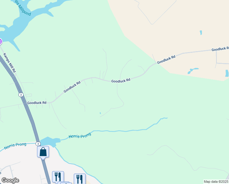 map of restaurants, bars, coffee shops, grocery stores, and more near 1025 Goodluck Road in Kilmarnock