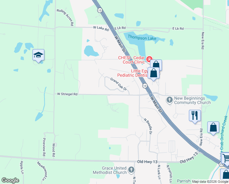 map of restaurants, bars, coffee shops, grocery stores, and more near 1133-1155 Cedar Ridge Drive in Carbondale
