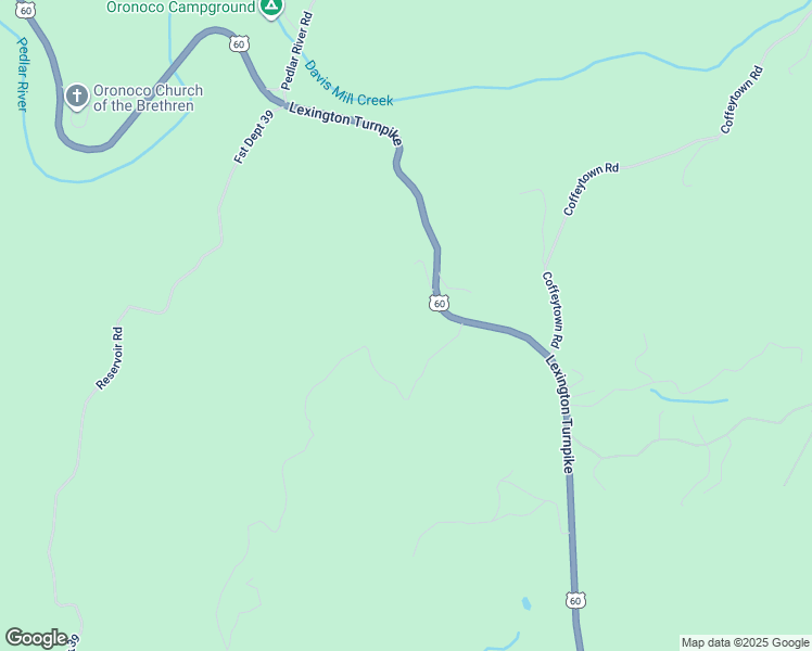 map of restaurants, bars, coffee shops, grocery stores, and more near 7261 Lexington Turnpike in Vesuvius