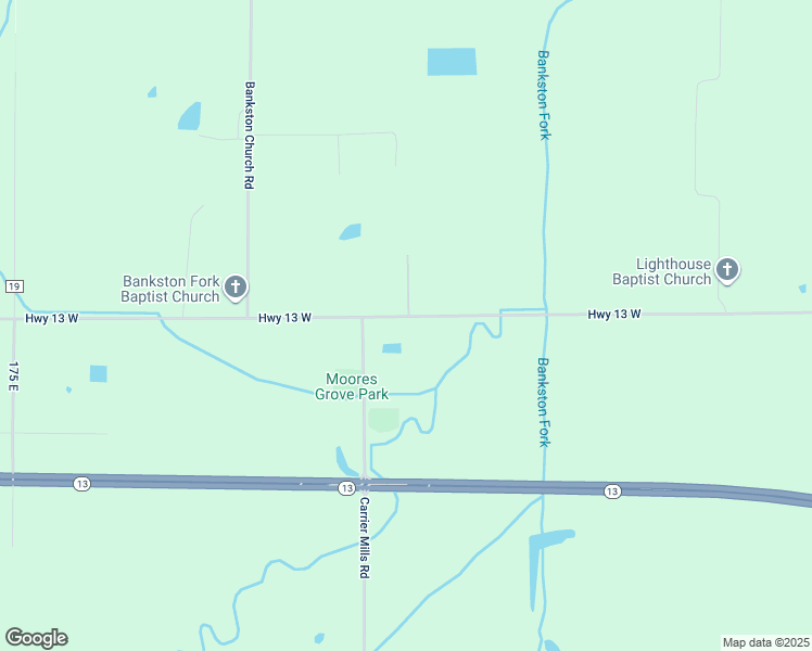 map of restaurants, bars, coffee shops, grocery stores, and more near 6007 Highway 13 West in Harrisburg