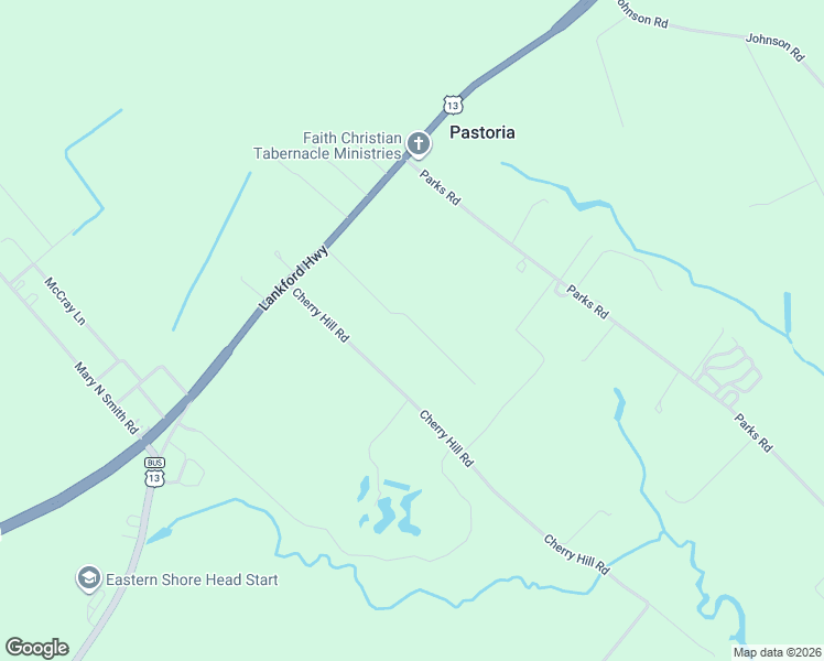 map of restaurants, bars, coffee shops, grocery stores, and more near 25248 Woodland Park Avenue in Parksley