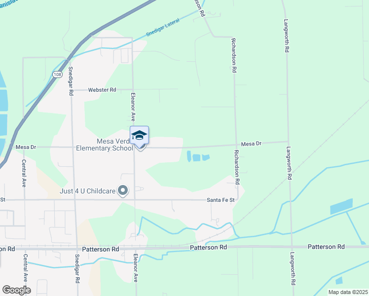 map of restaurants, bars, coffee shops, grocery stores, and more near 4925 Mesa Drive in Oakdale