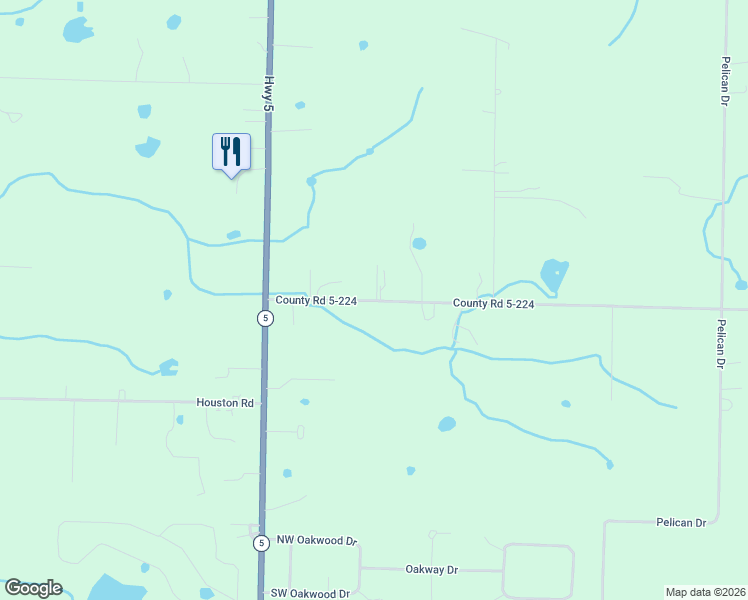 map of restaurants, bars, coffee shops, grocery stores, and more near 20261 County Road 5-224 in Lebanon