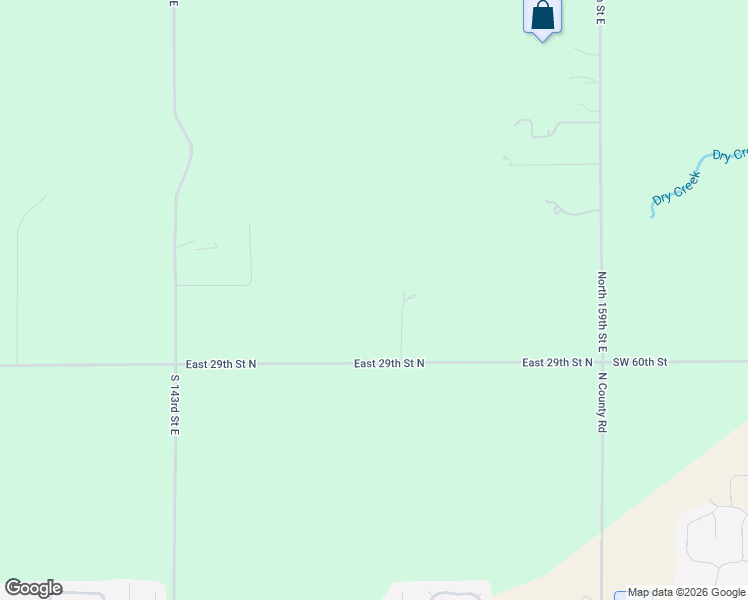 map of restaurants, bars, coffee shops, grocery stores, and more near 15130 East 29th Street North in Wichita