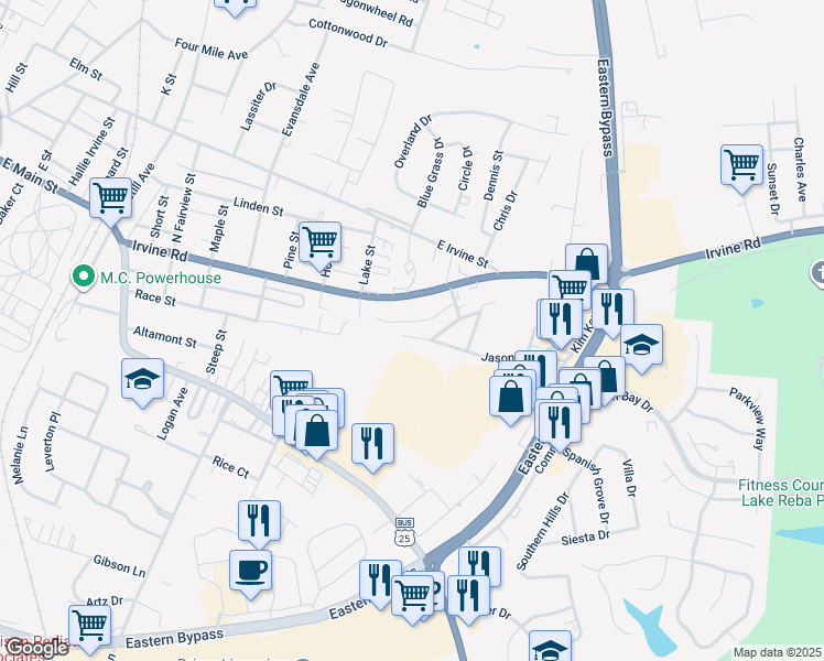 map of restaurants, bars, coffee shops, grocery stores, and more near 431 Jason Drive in Richmond
