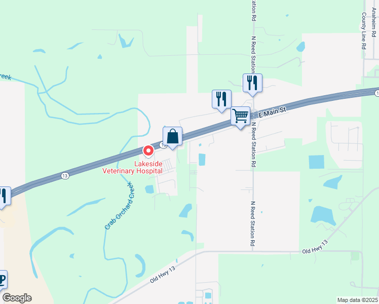 map of restaurants, bars, coffee shops, grocery stores, and more near 1250 Sanpat Lane in Carbondale