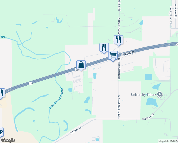 map of restaurants, bars, coffee shops, grocery stores, and more near 2211 Sweets Drive in Carbondale