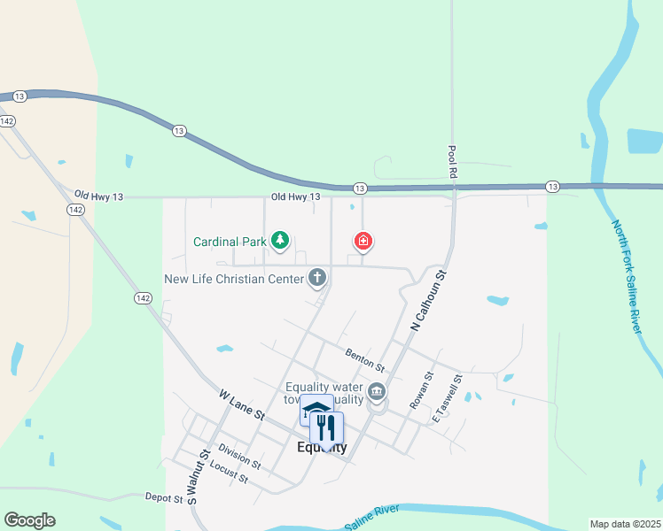 map of restaurants, bars, coffee shops, grocery stores, and more near 700 North McHenry Street in Equality