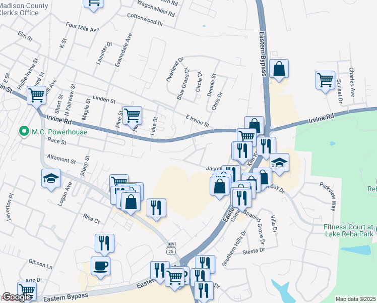 map of restaurants, bars, coffee shops, grocery stores, and more near 312 Kristin Drive in Richmond
