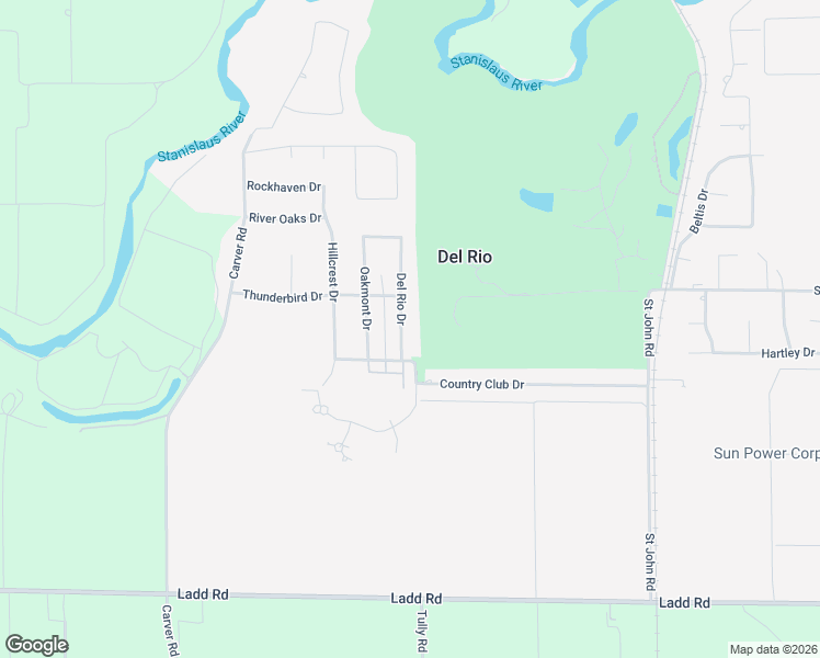 map of restaurants, bars, coffee shops, grocery stores, and more near 7012 Del Rio Drive in Modesto