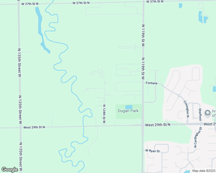 map of restaurants, bars, coffee shops, grocery stores, and more near 3224 North 124th Street West in Wichita