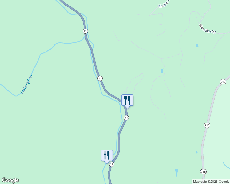 map of restaurants, bars, coffee shops, grocery stores, and more near Kentucky 11 in Campton