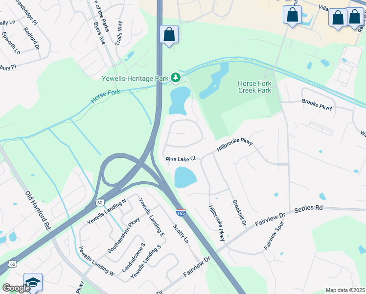 map of restaurants, bars, coffee shops, grocery stores, and more near 3740 Pine Lake Court in Owensboro