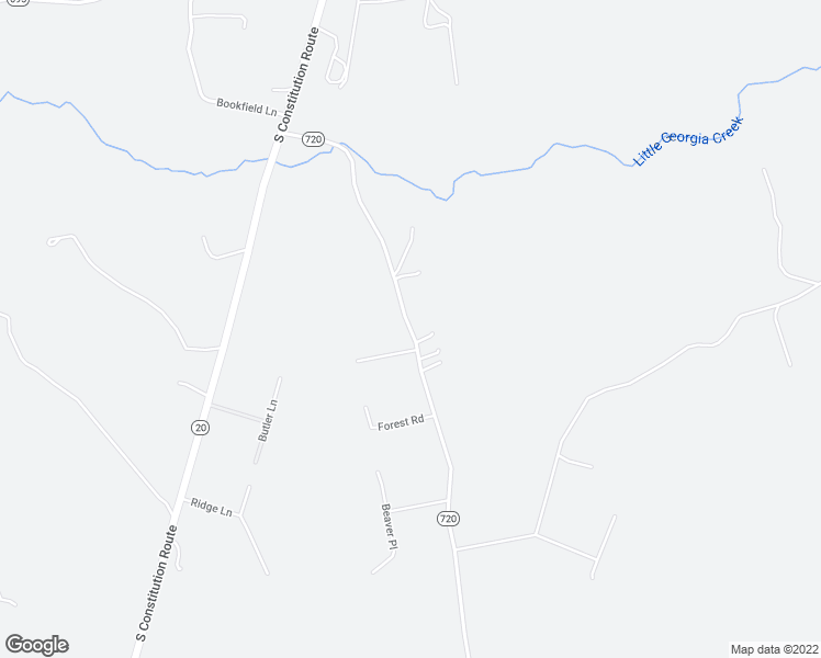 map of restaurants, bars, coffee shops, grocery stores, and more near Georgia Creek Road in Scottsville
