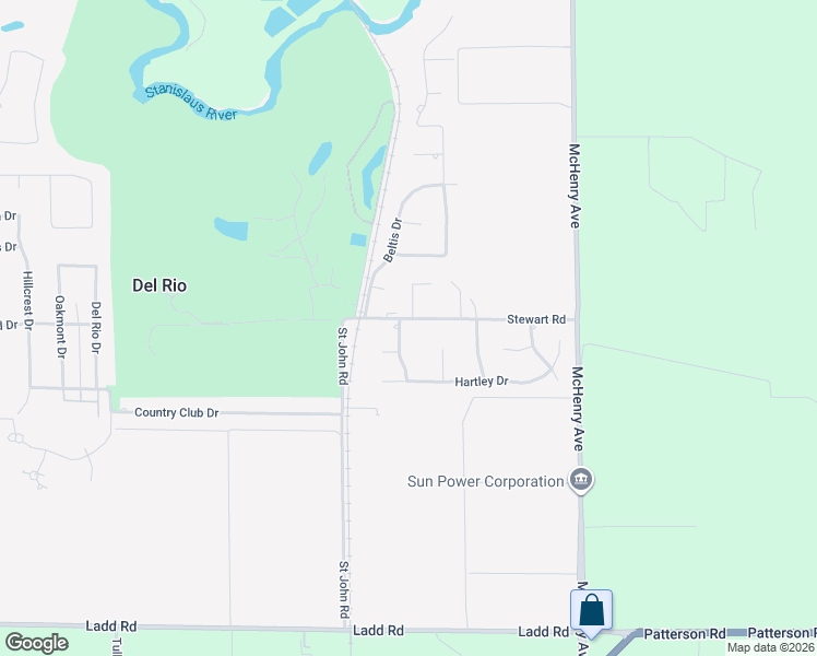 map of restaurants, bars, coffee shops, grocery stores, and more near 7018 Walnut Woods Drive in Modesto