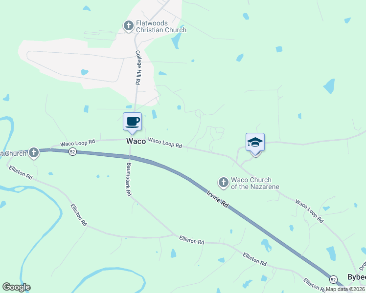 map of restaurants, bars, coffee shops, grocery stores, and more near 359 Waco Loop Road in Waco