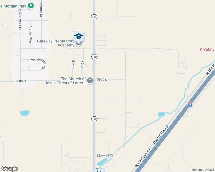 map of restaurants, bars, coffee shops, grocery stores, and more near 3587 Maxwell Road in Cedar City