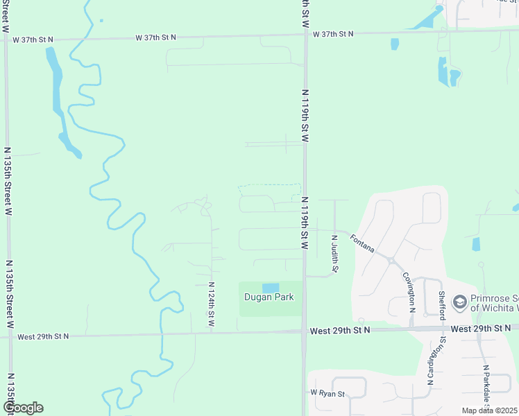 map of restaurants, bars, coffee shops, grocery stores, and more near 12102 West Cora Street in Wichita