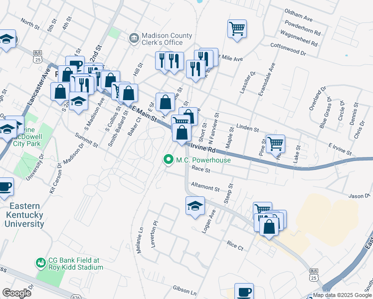 map of restaurants, bars, coffee shops, grocery stores, and more near 112 Big Hill Ave in Richmond