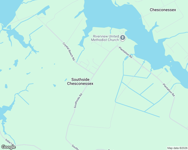 map of restaurants, bars, coffee shops, grocery stores, and more near 22050 Southside Road in Onancock