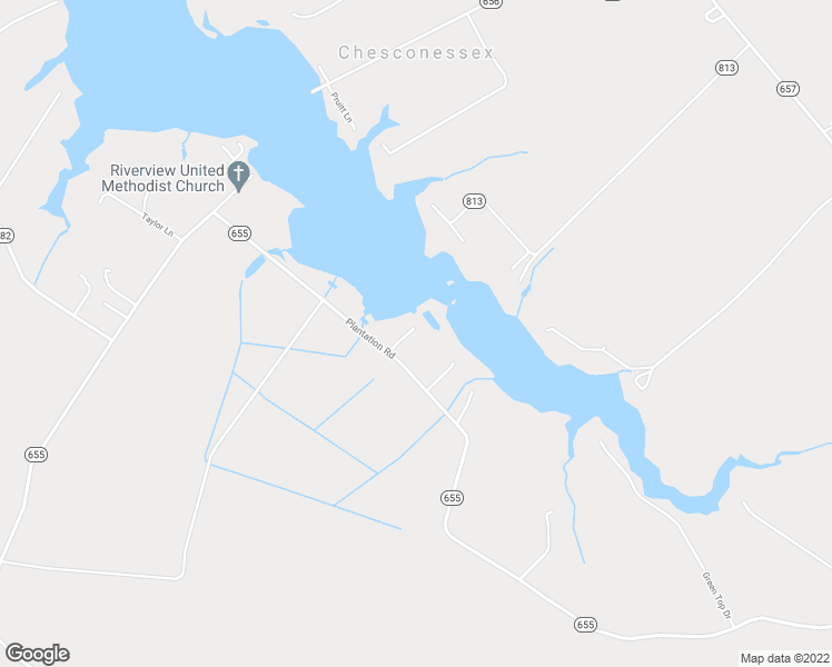 map of restaurants, bars, coffee shops, grocery stores, and more near 17541 Plantation Road in Onancock