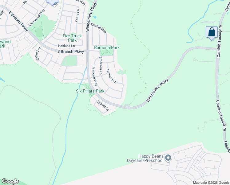 map of restaurants, bars, coffee shops, grocery stores, and more near 7090 Emerson Lane in San Ramon