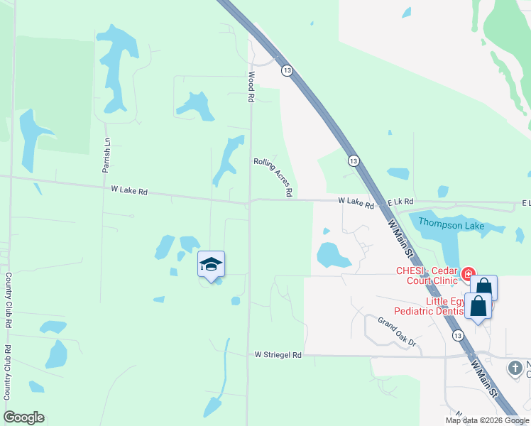 map of restaurants, bars, coffee shops, grocery stores, and more near 950 Wood Road in Carbondale