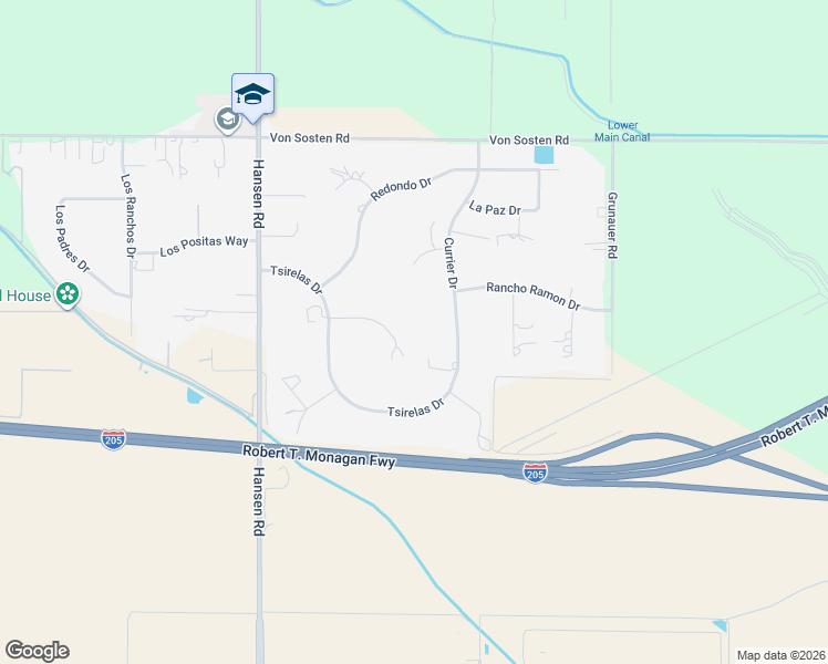 map of restaurants, bars, coffee shops, grocery stores, and more near 16228 Rancho Viejo Court in Tracy
