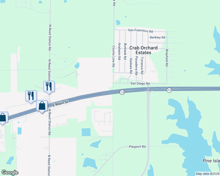 map of restaurants, bars, coffee shops, grocery stores, and more near 1461 County Line Road in Carbondale