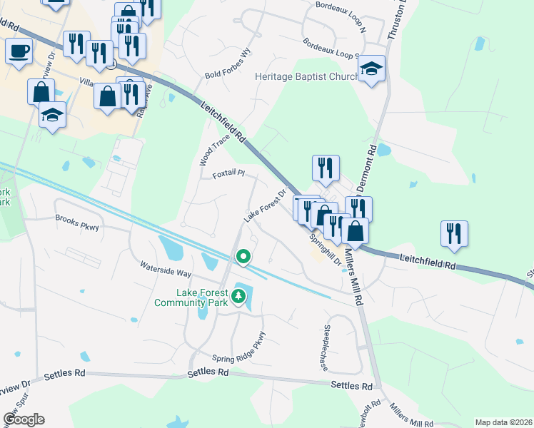 map of restaurants, bars, coffee shops, grocery stores, and more near 4325 Springhurst Lane in Owensboro