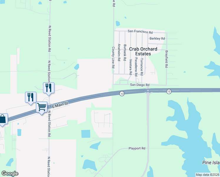 map of restaurants, bars, coffee shops, grocery stores, and more near 1461 County Line Road in Carbondale