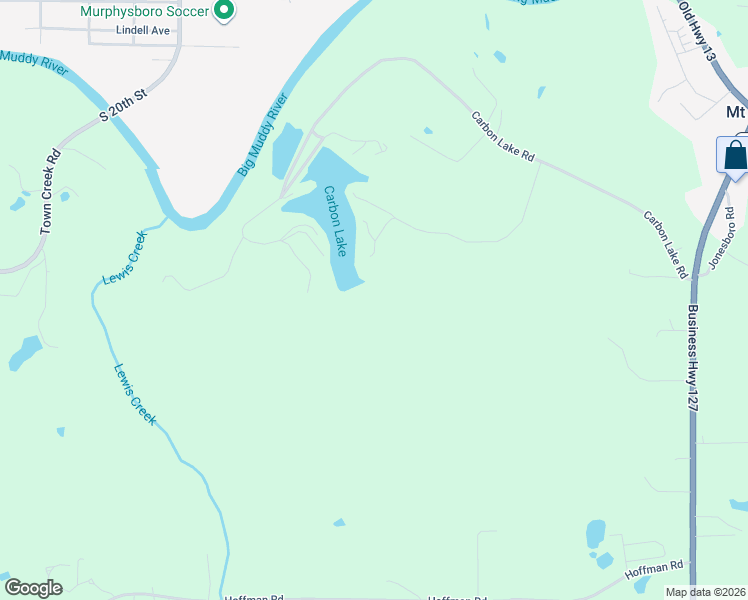 map of restaurants, bars, coffee shops, grocery stores, and more near 90 Carlock Road in Murphysboro