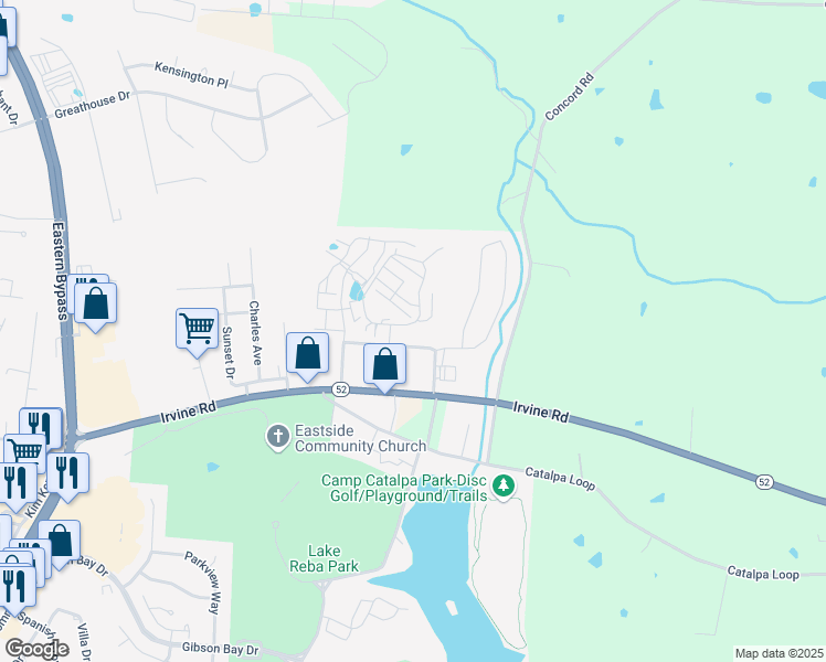 map of restaurants, bars, coffee shops, grocery stores, and more near 510 Regency Circle in Richmond