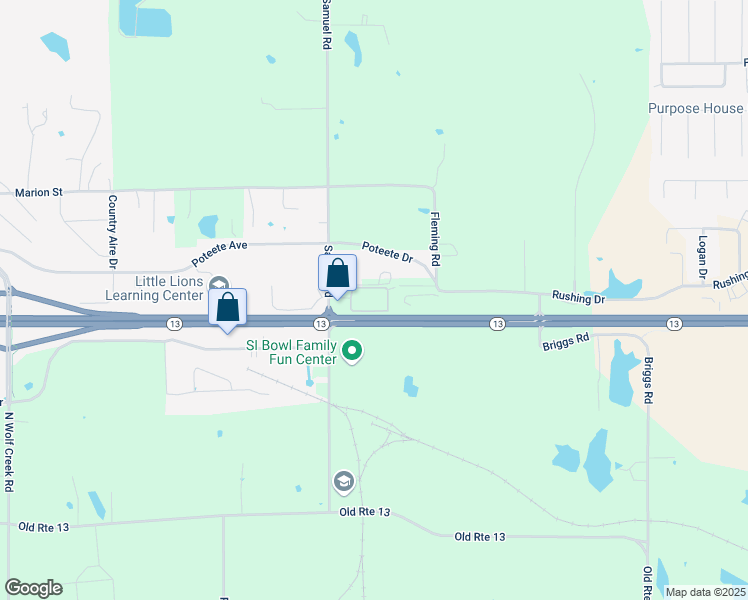 map of restaurants, bars, coffee shops, grocery stores, and more near 151 Brandhorst Drive in Carterville