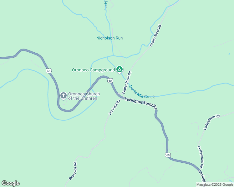 map of restaurants, bars, coffee shops, grocery stores, and more near 7261 Lexington Turnpike in Vesuvius