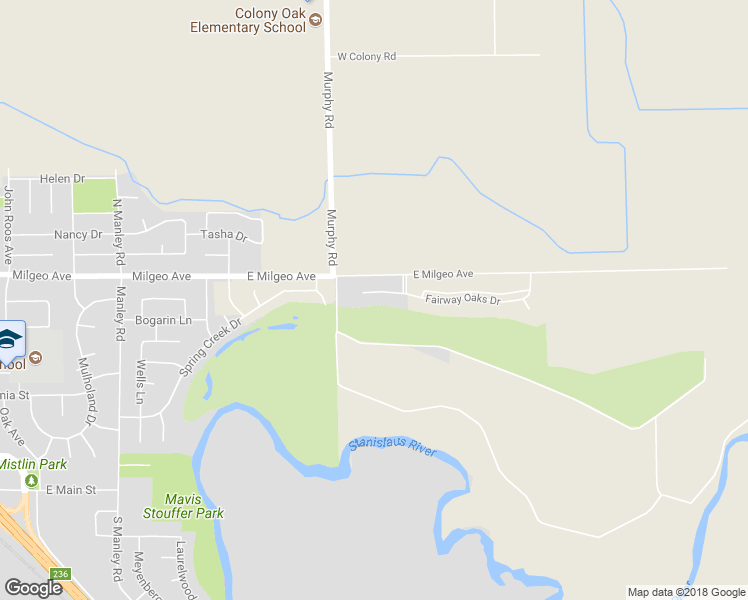 map of restaurants, bars, coffee shops, grocery stores, and more near 1720 Fairway Oaks Court in Ripon