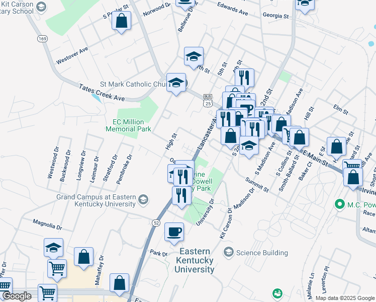 map of restaurants, bars, coffee shops, grocery stores, and more near 332 Lancaster Avenue in Richmond