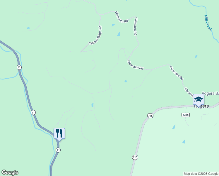 map of restaurants, bars, coffee shops, grocery stores, and more near Left Fork Rogers Road in Campton