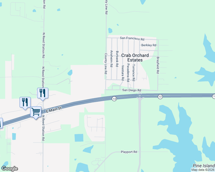 map of restaurants, bars, coffee shops, grocery stores, and more near 260 San Diego Road in Carbondale