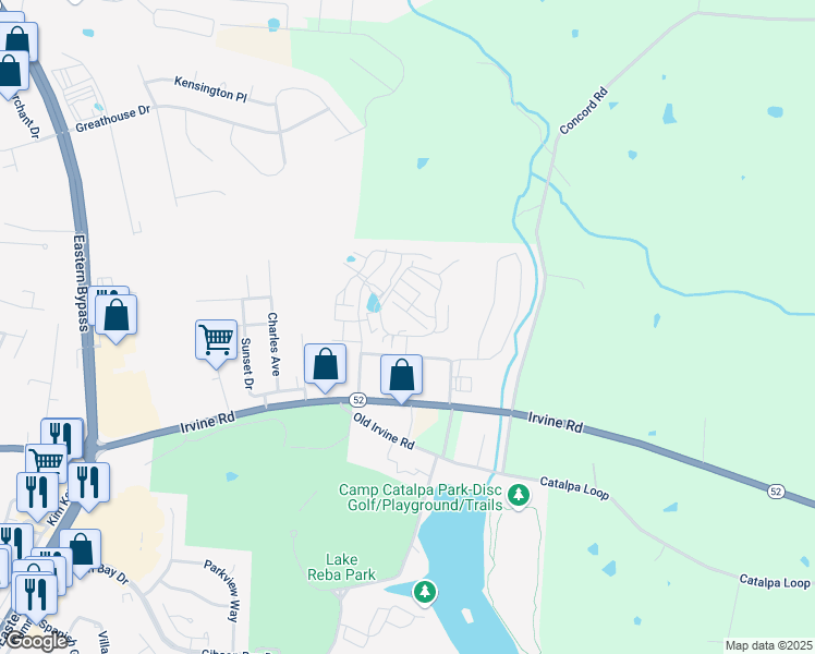 map of restaurants, bars, coffee shops, grocery stores, and more near 585 Regency Circle in Richmond