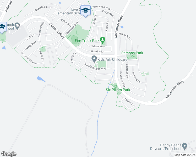 map of restaurants, bars, coffee shops, grocery stores, and more near 5079 Holborn Way in San Ramon