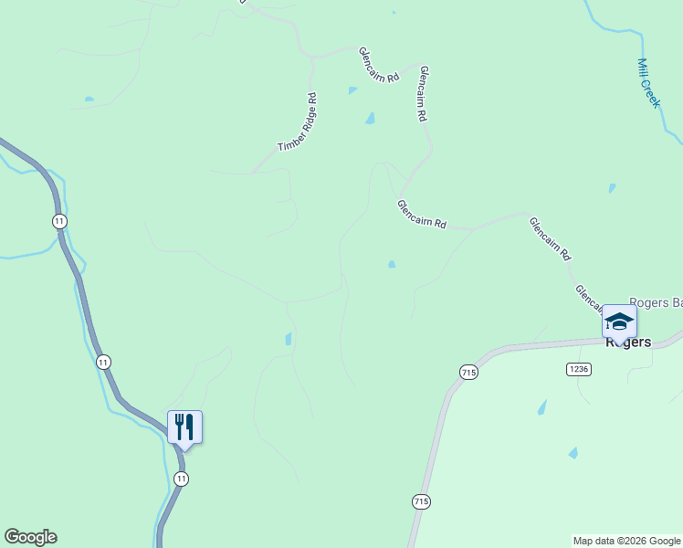 map of restaurants, bars, coffee shops, grocery stores, and more near Left Fork Rogers Road in Campton