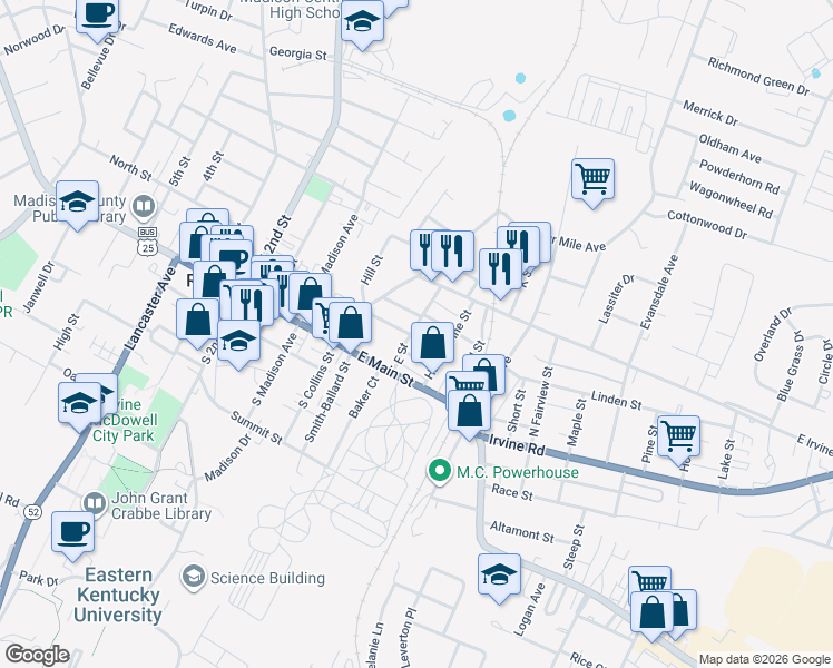 map of restaurants, bars, coffee shops, grocery stores, and more near 509 Hillsdale Avenue in Richmond