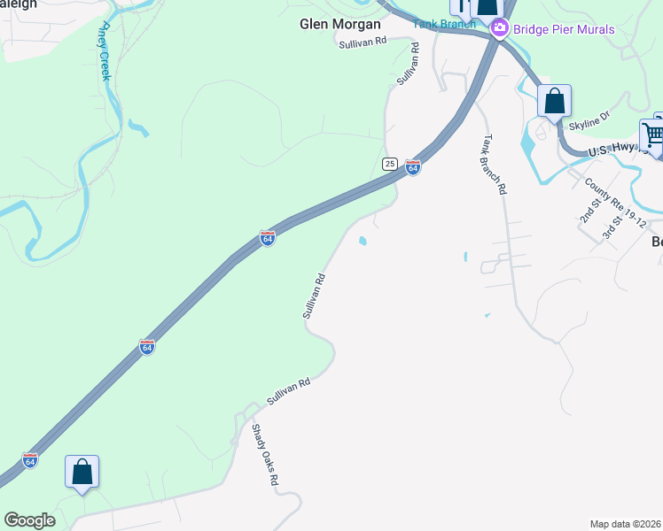map of restaurants, bars, coffee shops, grocery stores, and more near 617 Sullivan Rd in Beaver