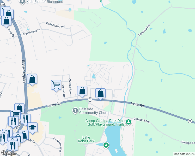 map of restaurants, bars, coffee shops, grocery stores, and more near 585 Regency Circle in Richmond