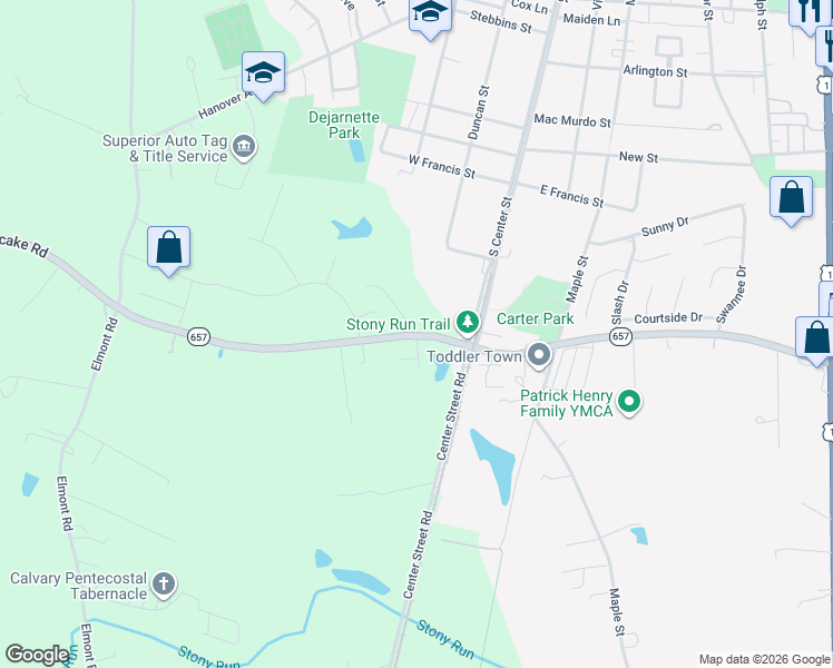 map of restaurants, bars, coffee shops, grocery stores, and more near 11200 Hancock Place Lane in Ashland