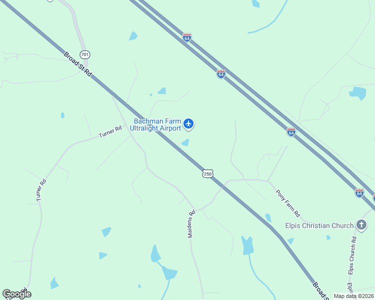 map of restaurants, bars, coffee shops, grocery stores, and more near 2510 Broad Street Road in MAIDENS
