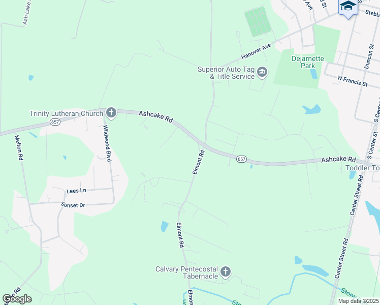 map of restaurants, bars, coffee shops, grocery stores, and more near 11397 Ashcake Road in Ashland