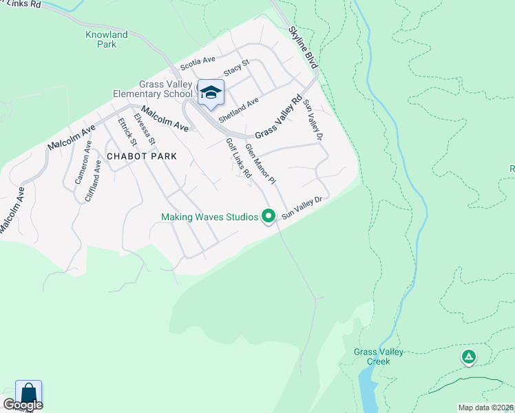 map of restaurants, bars, coffee shops, grocery stores, and more near 11321 Golf Links Road in Oakland
